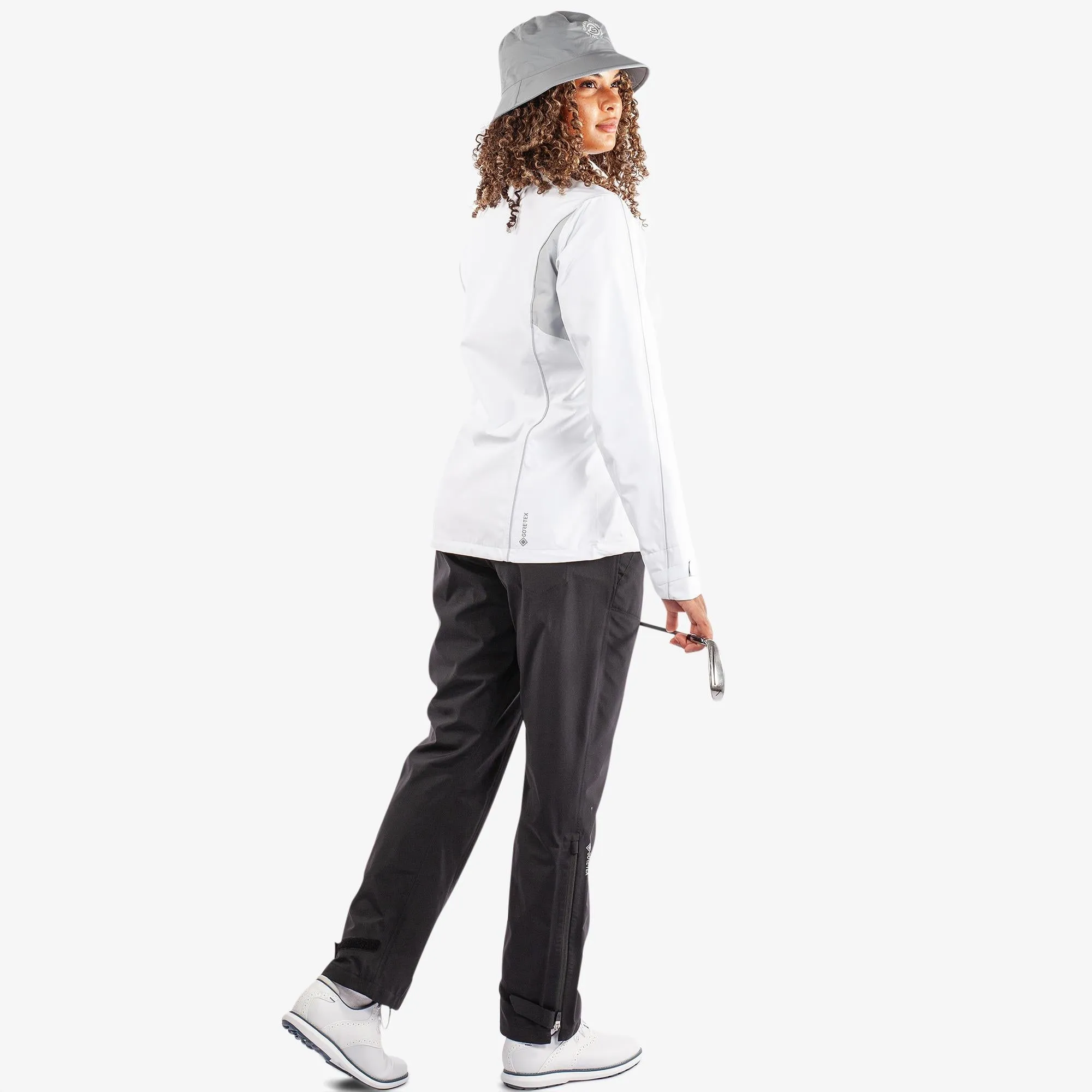 Galvin Green Ally Paclite Gore-Tex Ladies Waterproof Golf Jacket White/Cool Grey