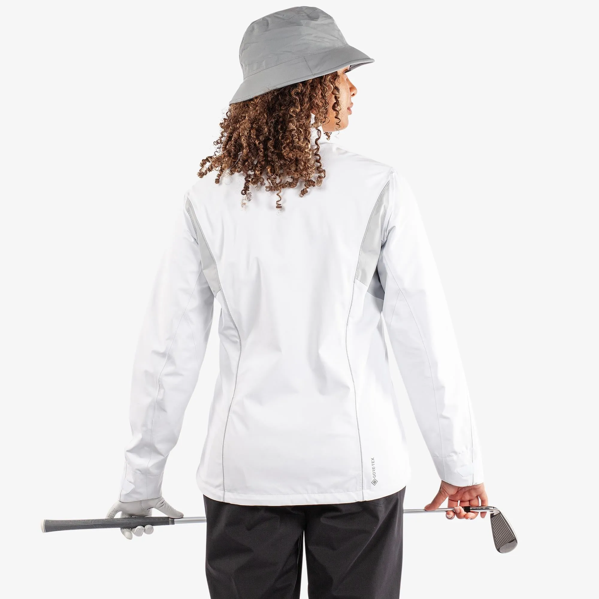 Galvin Green Ally Paclite Gore-Tex Ladies Waterproof Golf Jacket White/Cool Grey