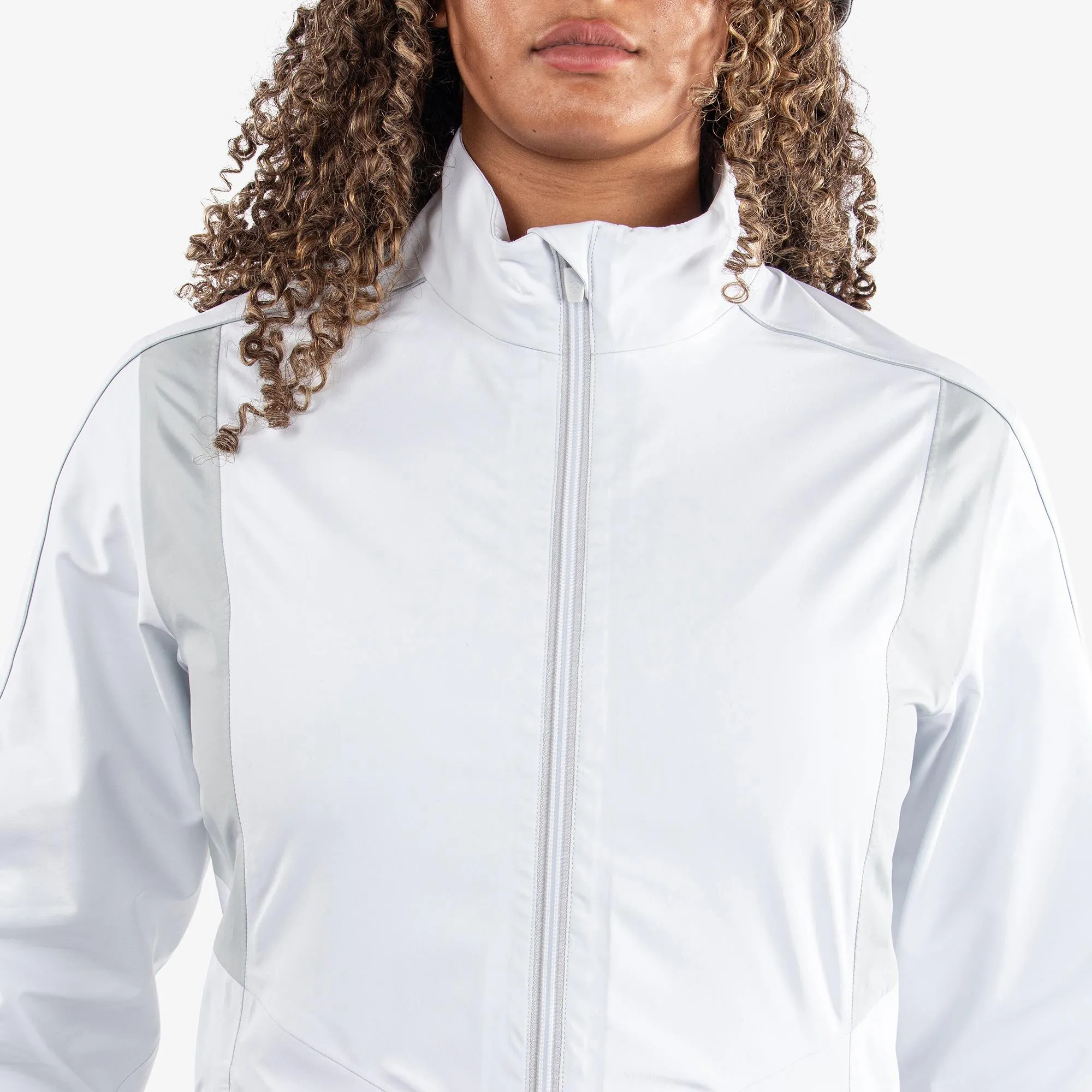Galvin Green Ally Paclite Gore-Tex Ladies Waterproof Golf Jacket White/Cool Grey