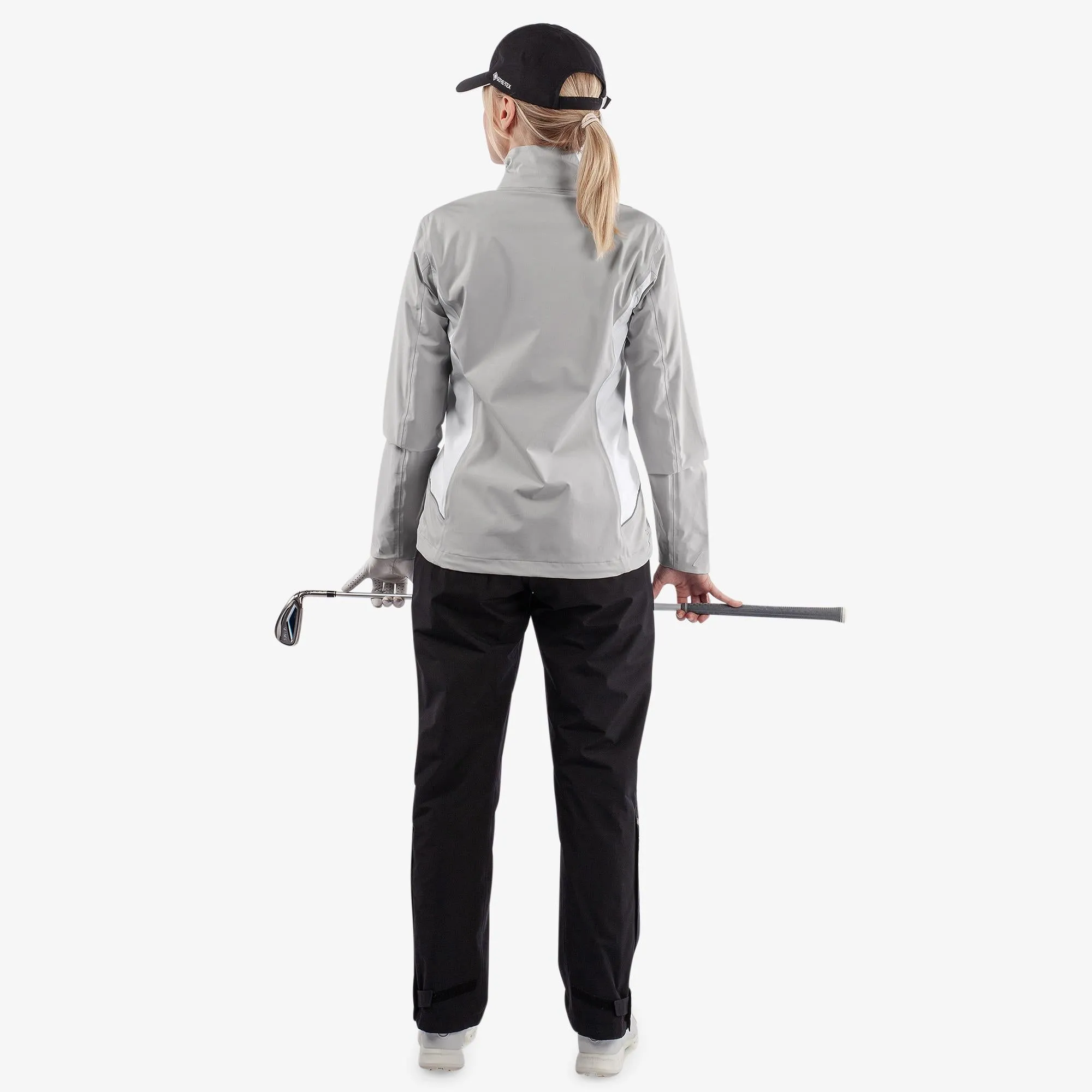 Galvin Green Amy Dryvr Pertex Ladies Waterproof Golf Jacket Cool Grey/White