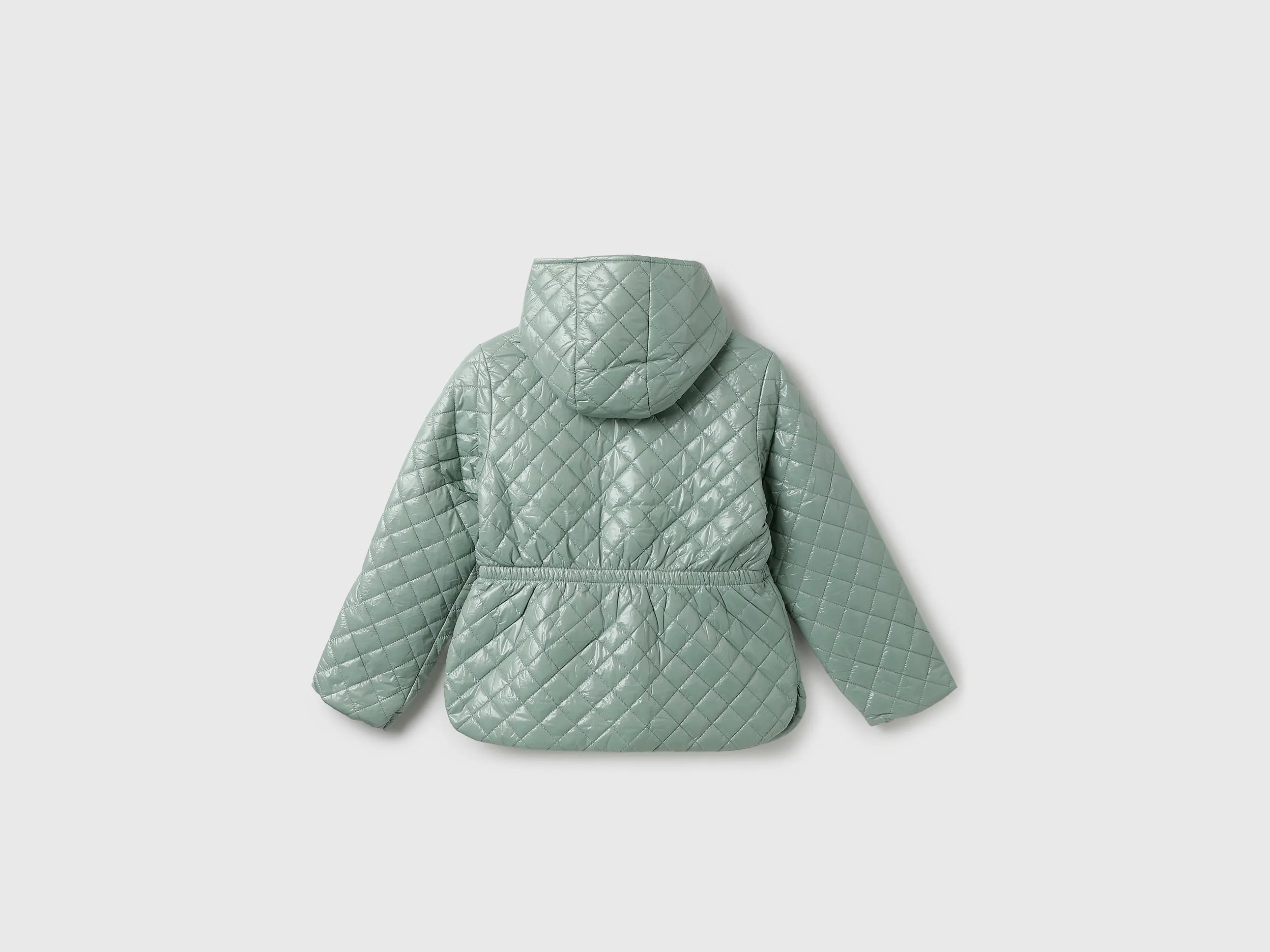 Girl's Regular Fit Hooded Neck Quilted Jacket