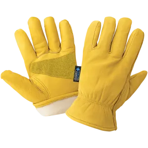 Global Glove & Safety 3100CTH Premium Insulated Water Resistant Grain Cowhide Leather Gloves, Reinforced Palm