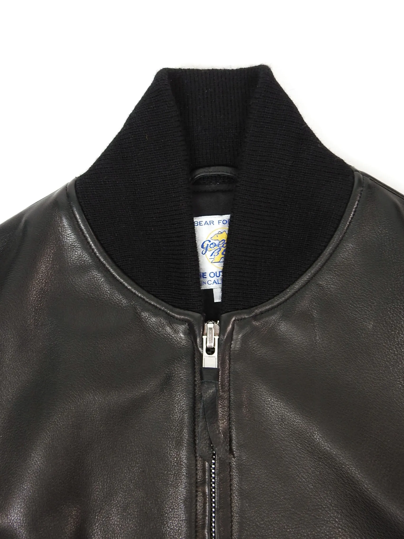 Golden Bear Leather Bomber Jacket Size Small