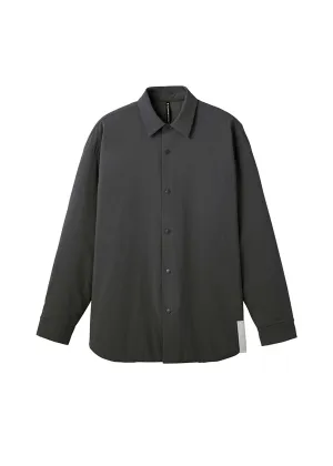 Grey Insulated Tech Shirt Jacket