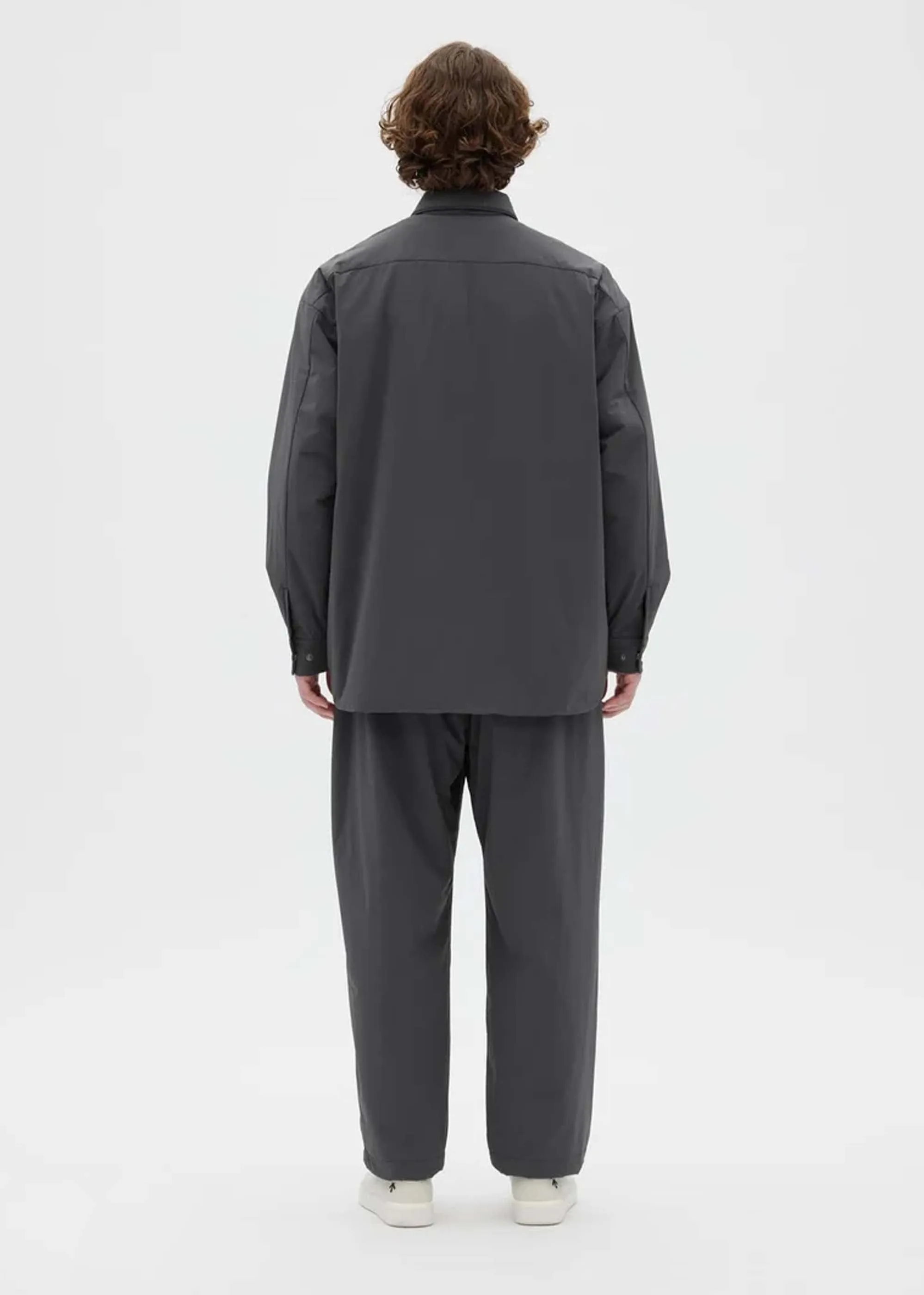 Grey Insulated Tech Shirt Jacket