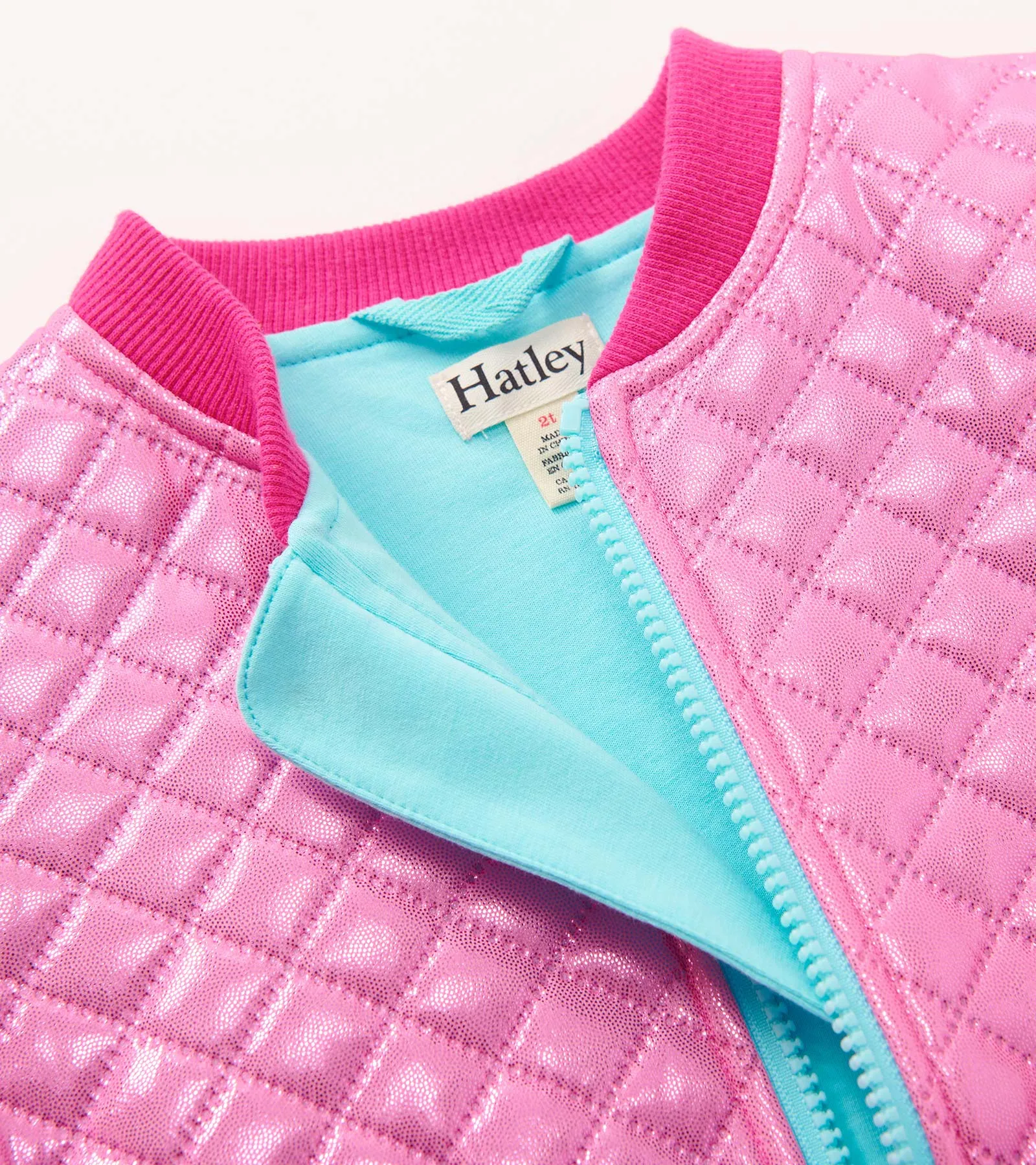 Hatley Rose Violet Metallic Bomber Jacket