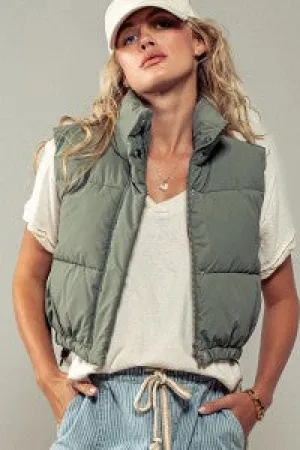 Haven Puffer Vest - Olive