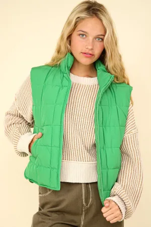 Hazel Blues® |  VERY J Zip Up Puffer Padded Warm Vest