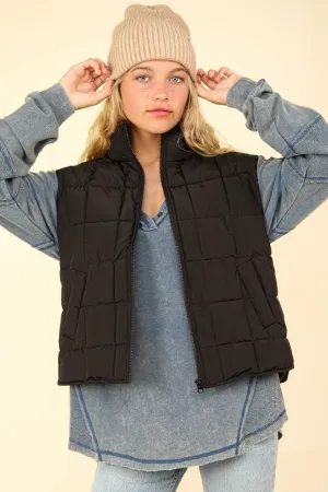 Hazel Blues® |  VERY J Zip Up Puffer Padded Warm Vest