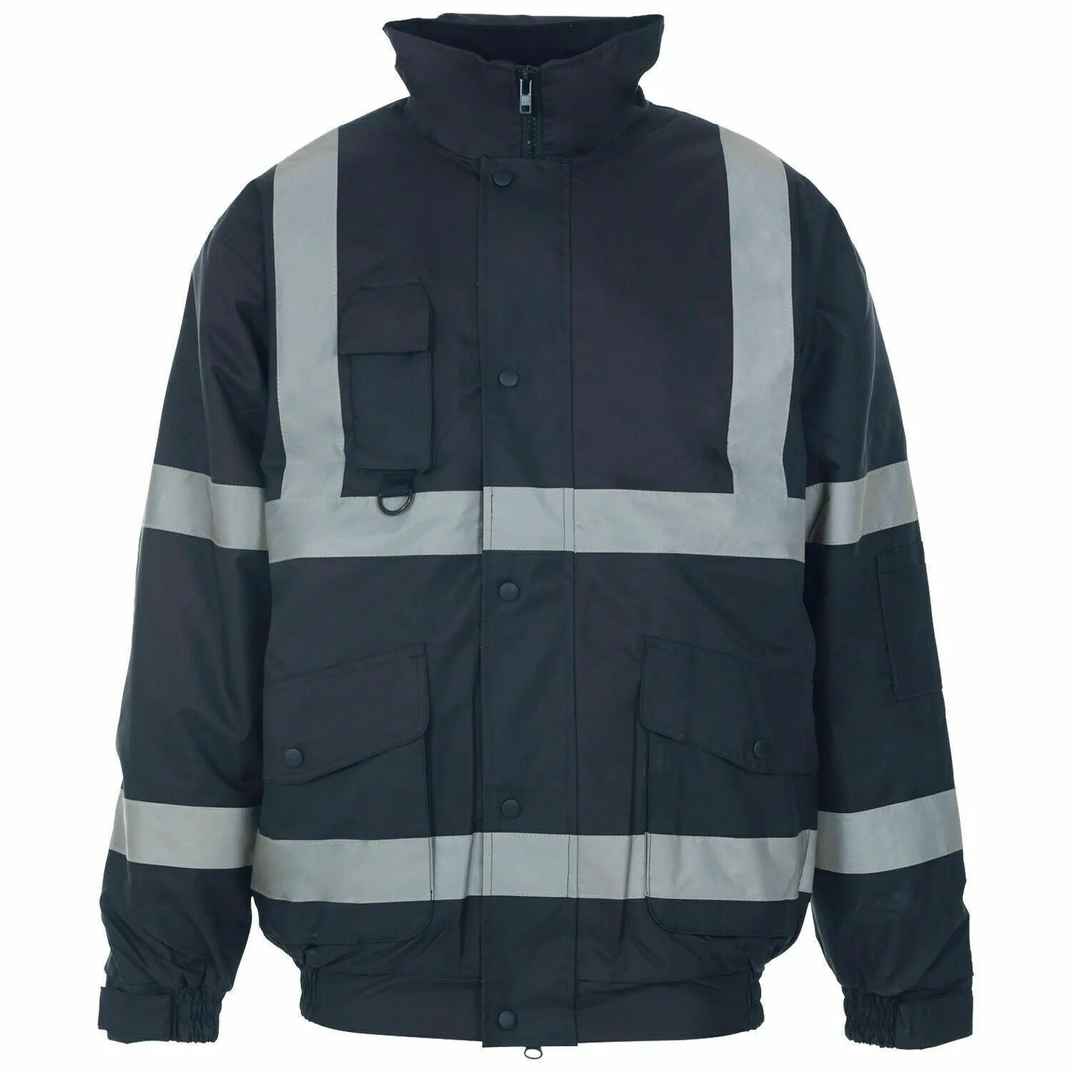 HI VIZ VIS JACKET HIGH VISIBILITY REFLECTIVE WATERPROOF WORKWEAR PADDED HOODED