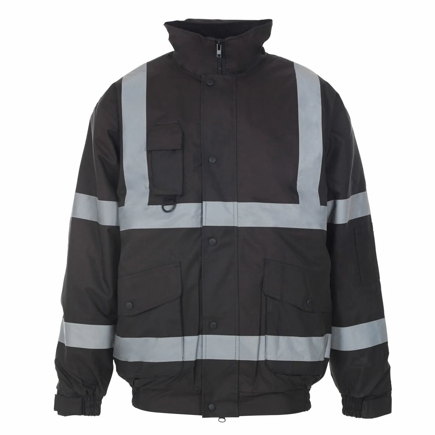 HI VIZ VIS JACKET HIGH VISIBILITY REFLECTIVE WATERPROOF WORKWEAR PADDED HOODED