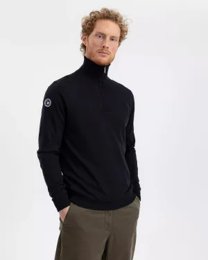 Holebrook Mens Jesper T neck Windproof Sweater - Black