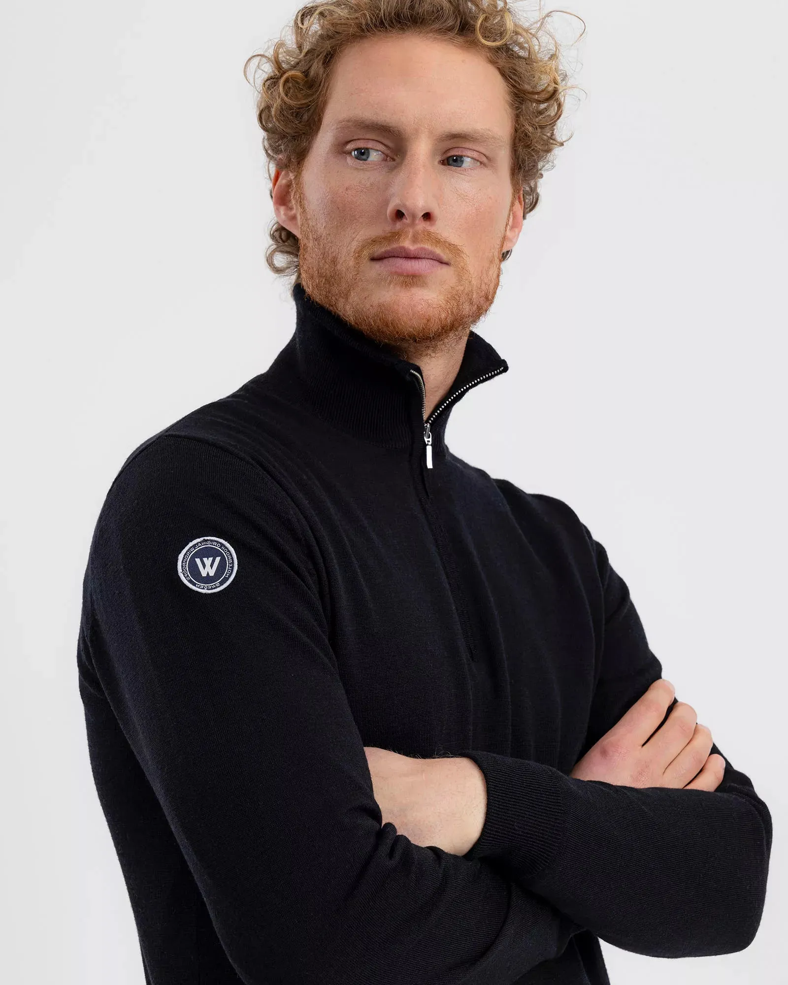 Holebrook Mens Jesper T neck Windproof Sweater - Black