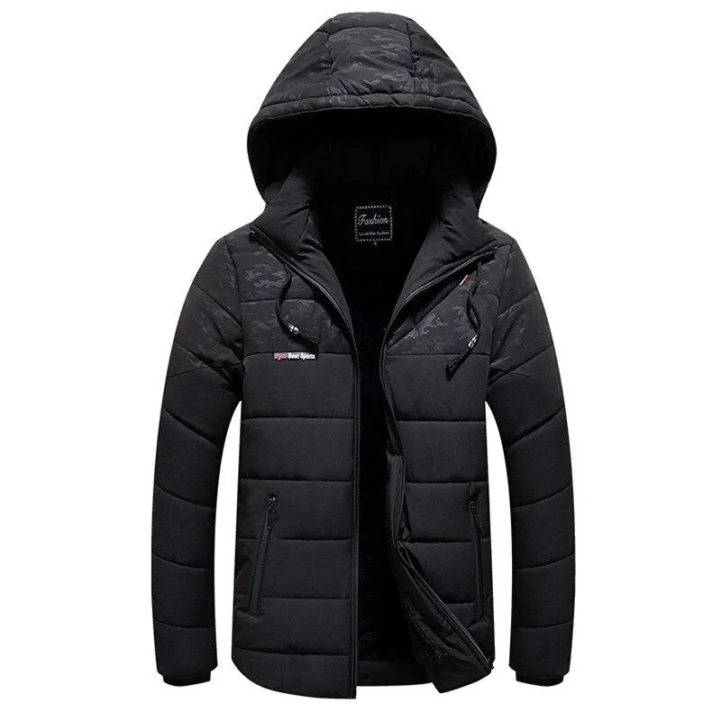 HOODED BOMBER JACKET