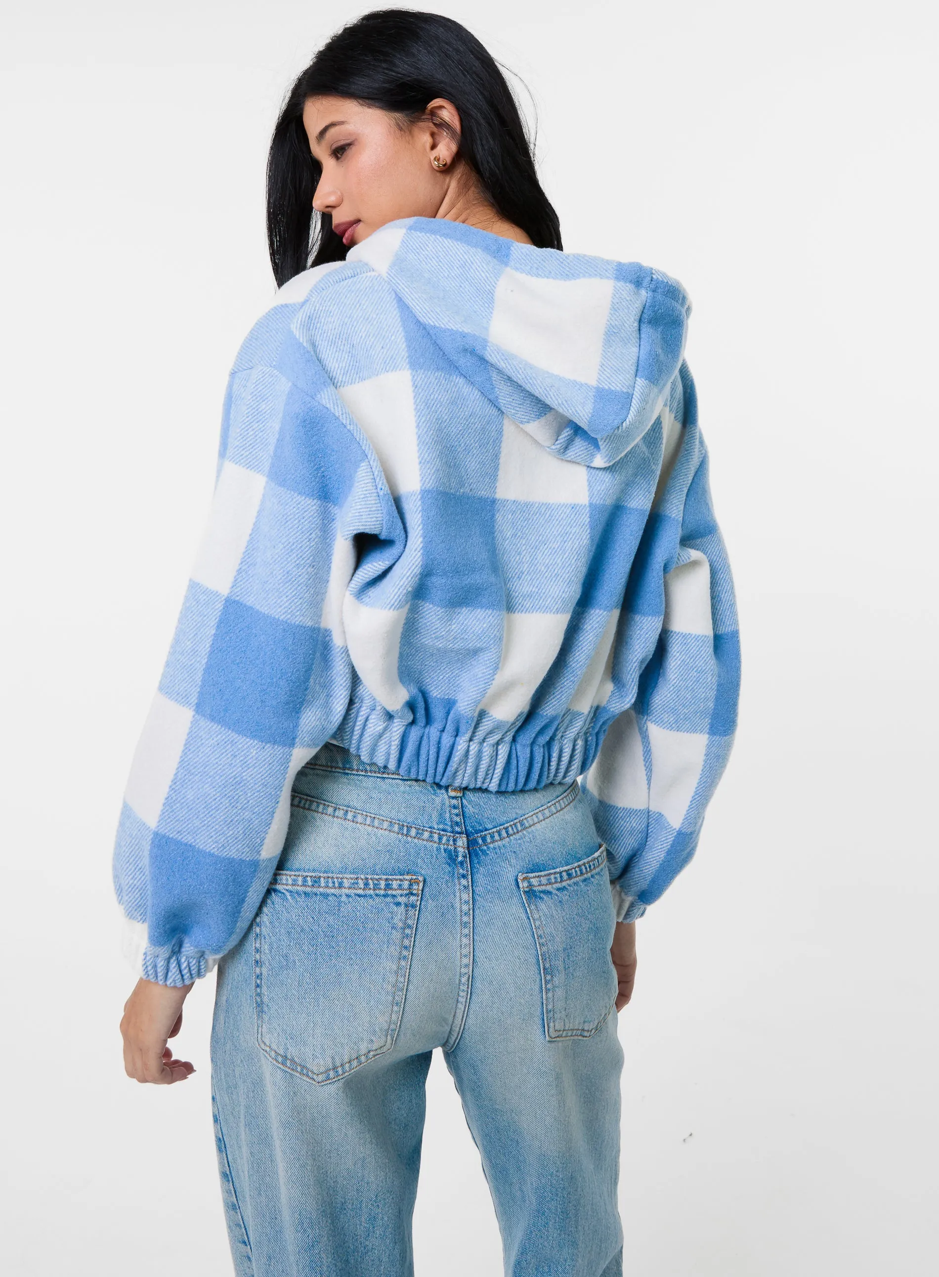 Hooded Drawstring Fleece Jacket