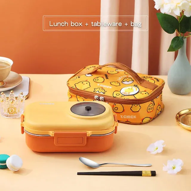 Insulated Divider Stainless Steel Lunchbox Set