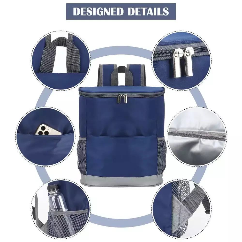 Insulated Waterproof Backpack Cooler Keeps 20 Cans Ice Cold Anywhere