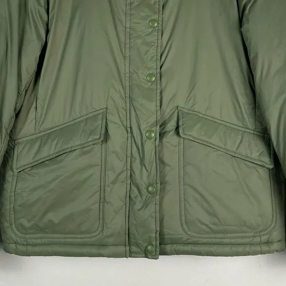 J Crew Sherpa-Lined Puffer Jacket Primaloft Size Small