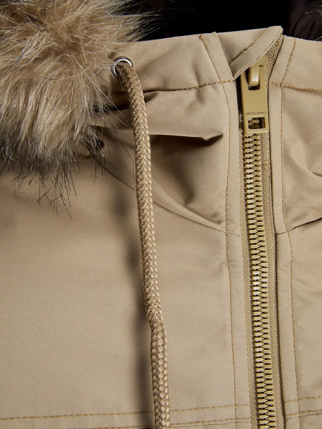 Jack Jones Construct Faux Fur Bomber Elmwood