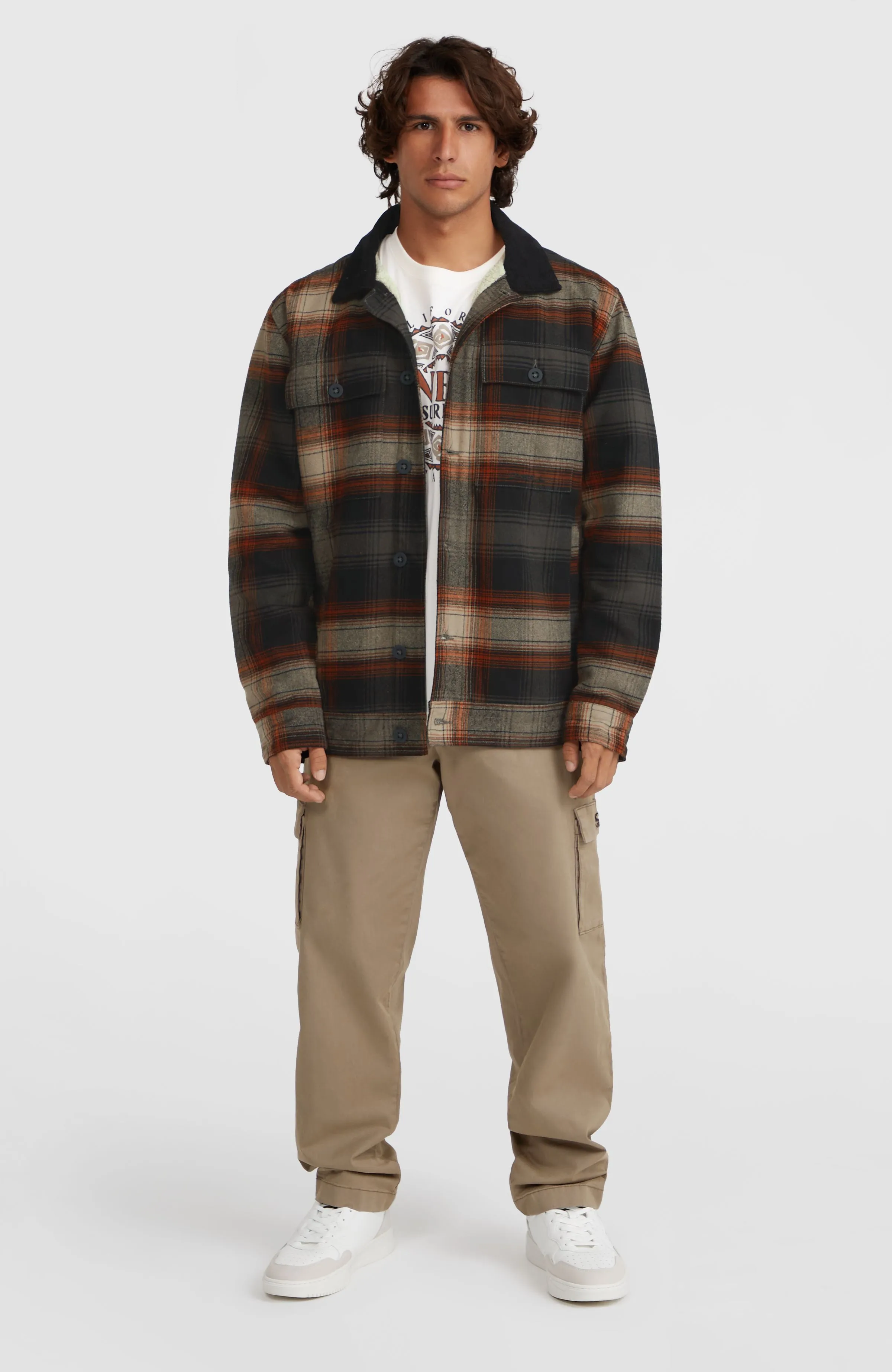 Jacke mit Fleecefutter | Grey Check Small