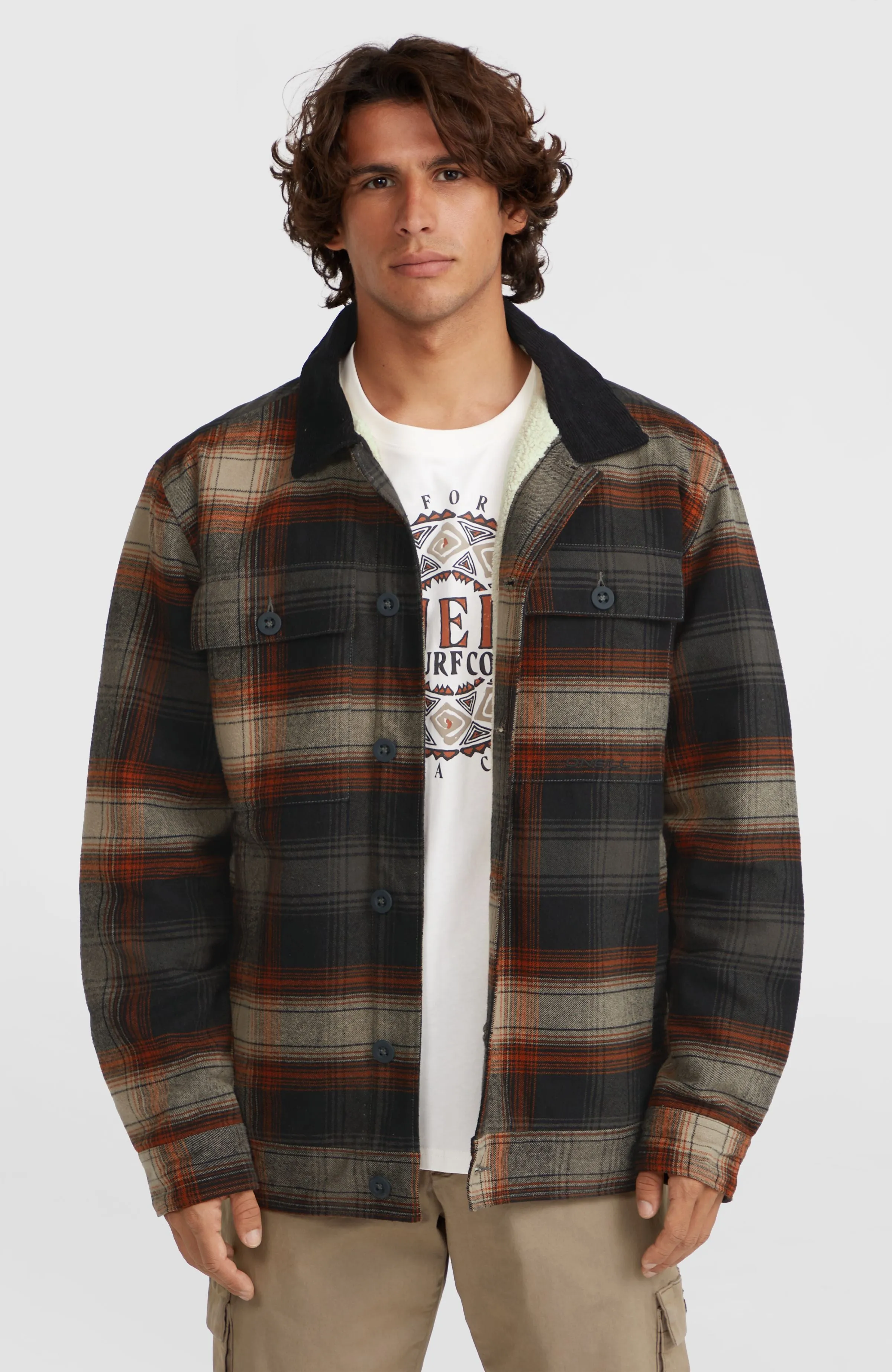 Jacke mit Fleecefutter | Grey Check Small