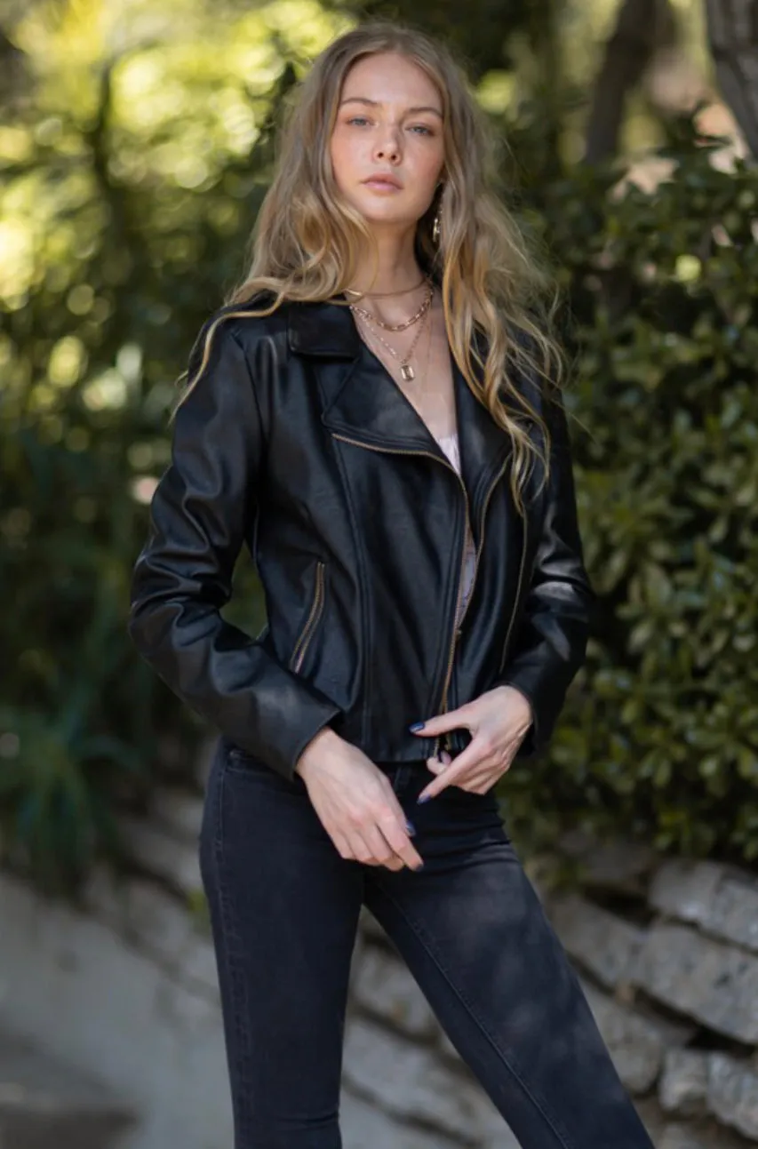 JK3 FAUX LEATHER MOTO JACKET