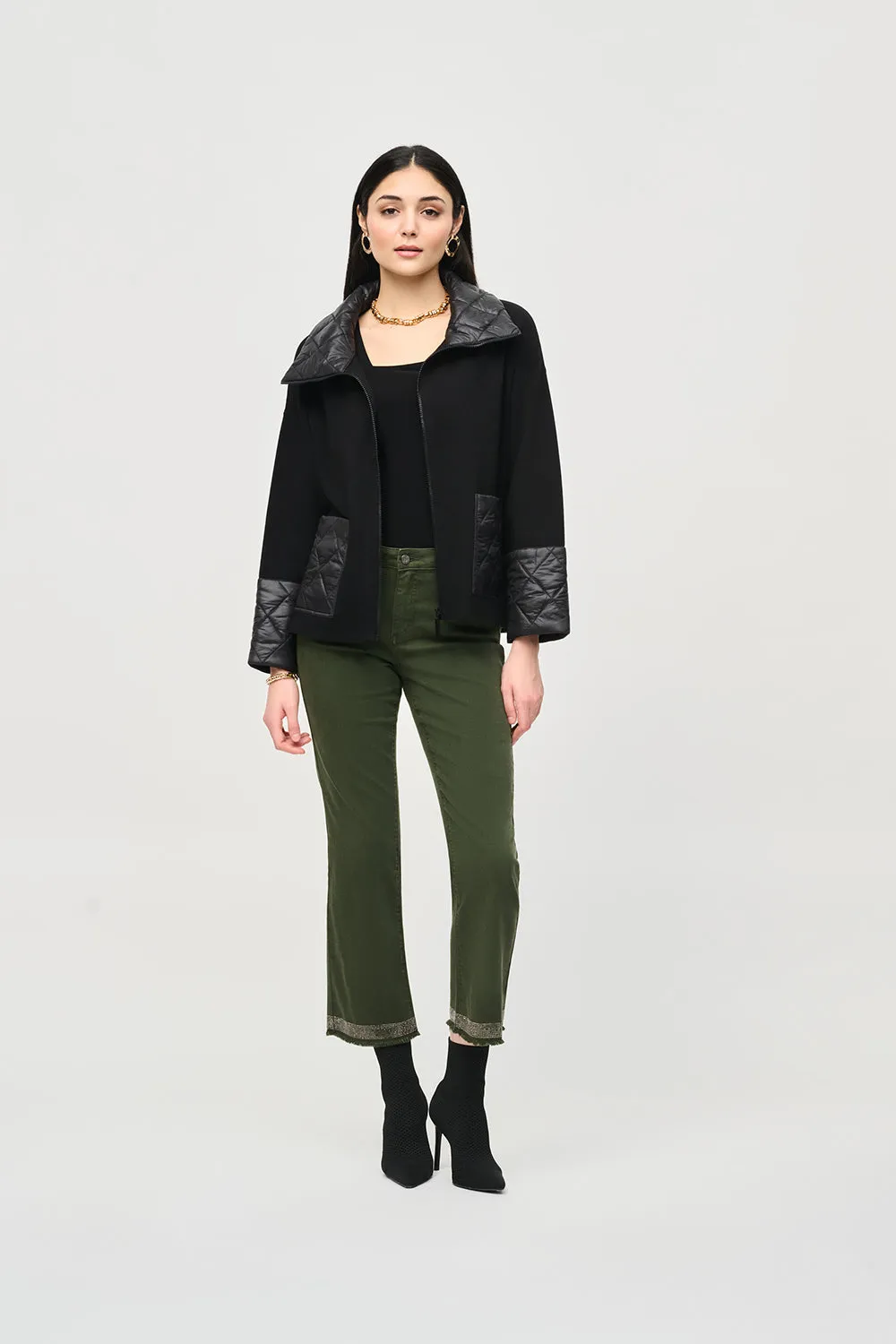 Joseph Ribkoff Sweater Knit Zipped Jacket Jr243933