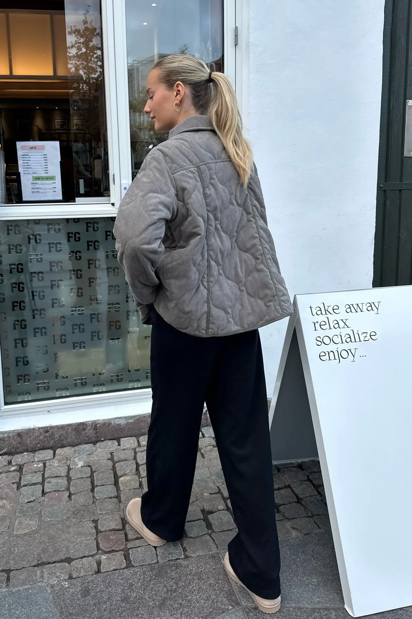 JosieIC Quilted Jakke - Grå