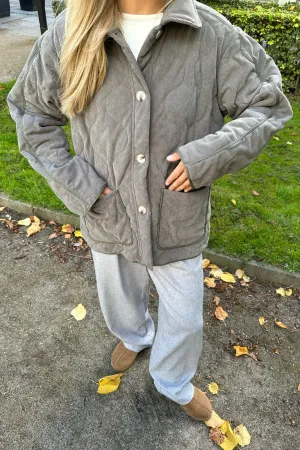 JosieIC Quilted Jakke - Grå