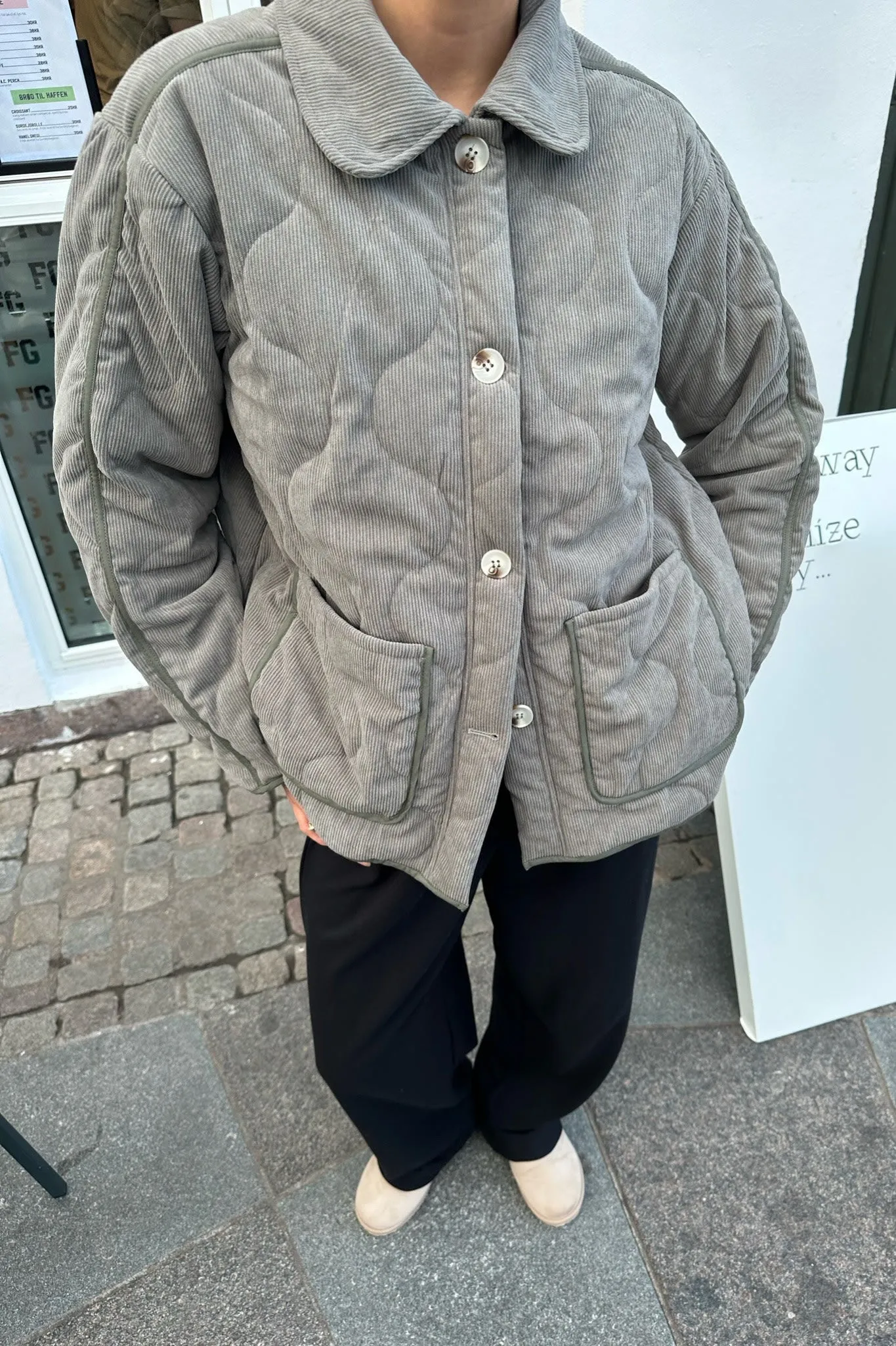 JosieIC Quilted Jakke - Grå
