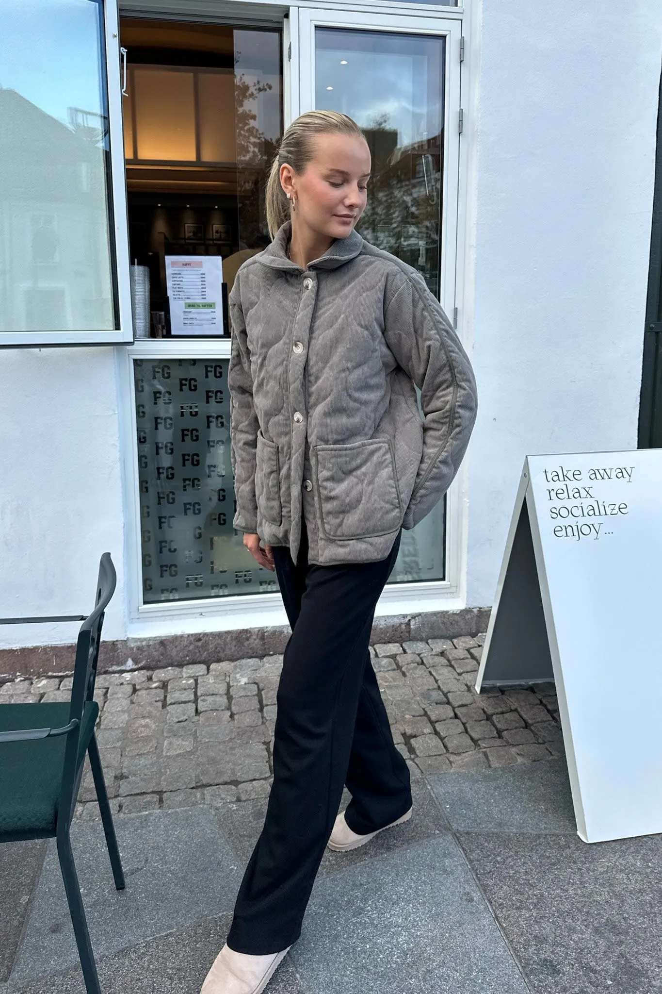 JosieIC Quilted Jakke - Grå