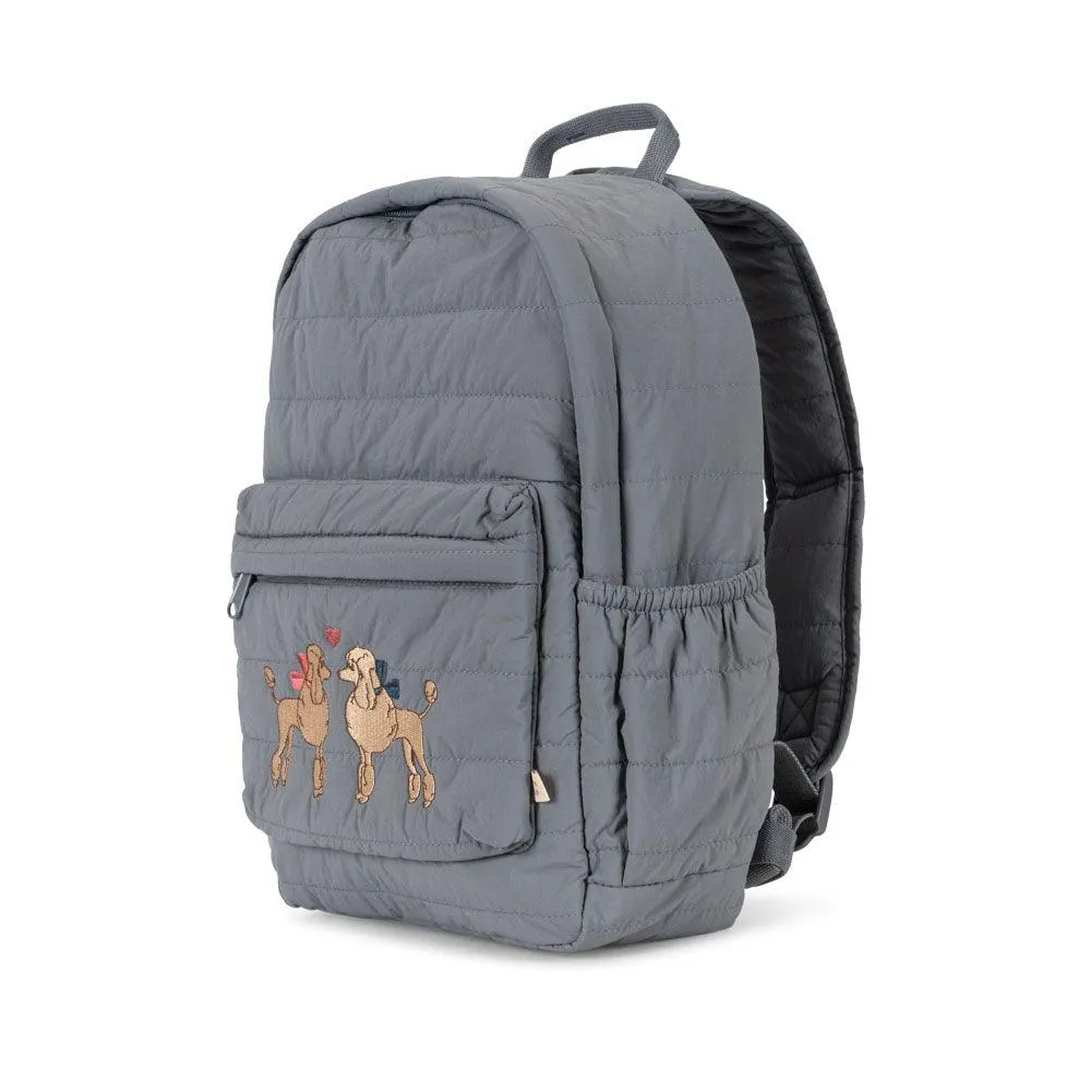 Juno Embroidered Poodle Quilted Backpack (Tradewinds)