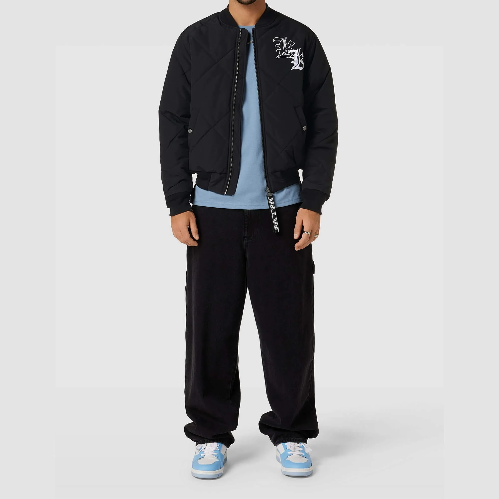 Karl Kani KK OG Old English Quilted Bomber black
