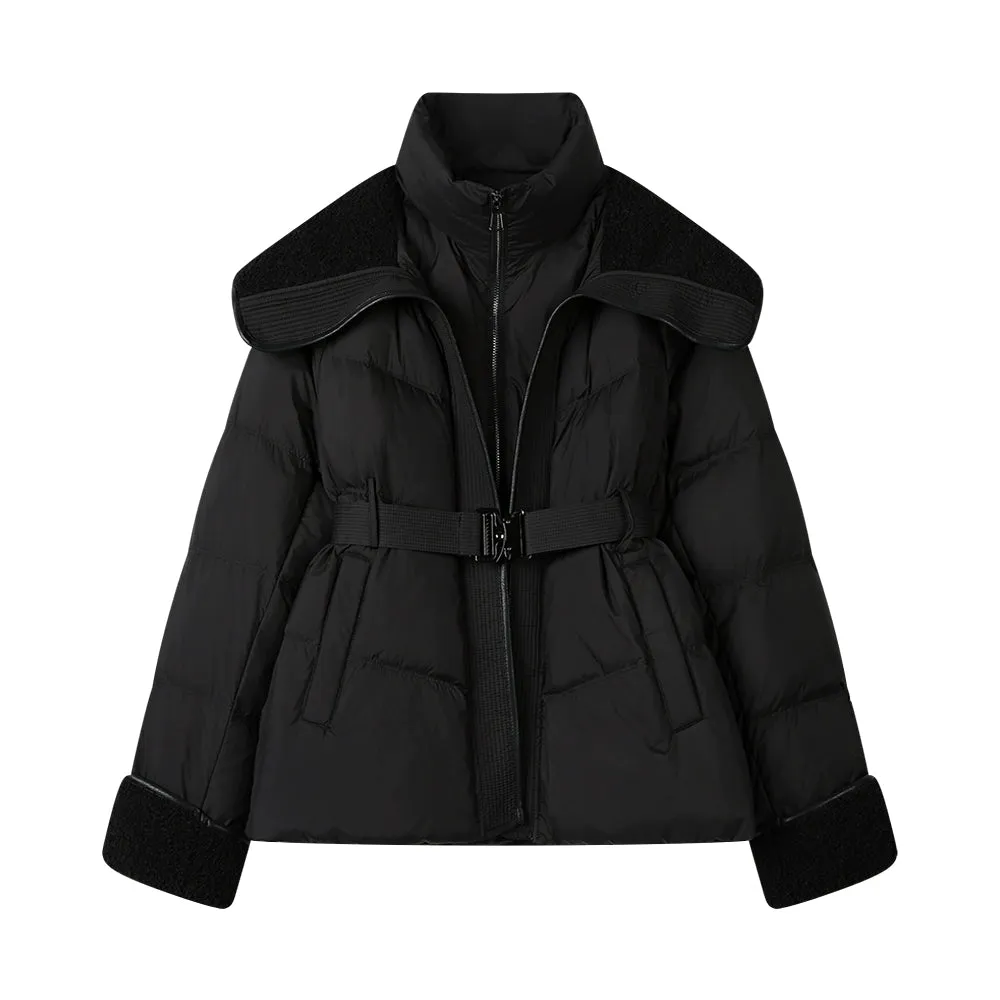 Lamb Wool Lapel Down Jacket