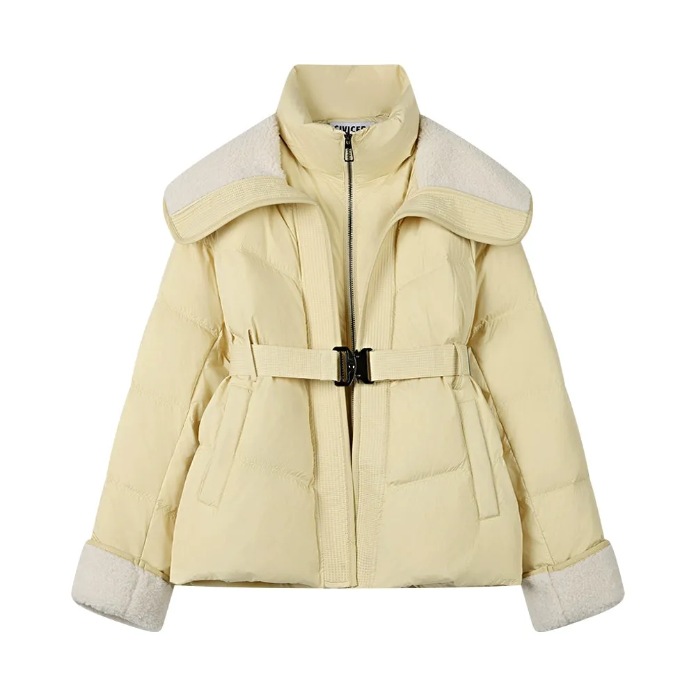 Lamb Wool Lapel Down Jacket