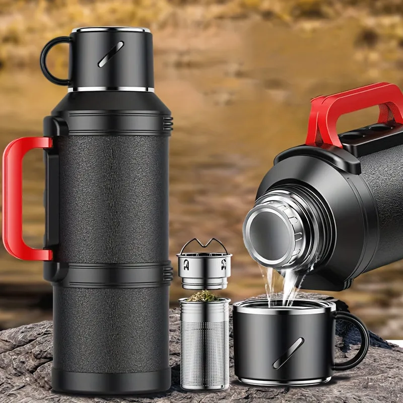 Large Capacity Insulated Water Kettle - 316 Stainless Steel, Insulated, Student, Hot Water, Outdoor Sports, Travel Kettle