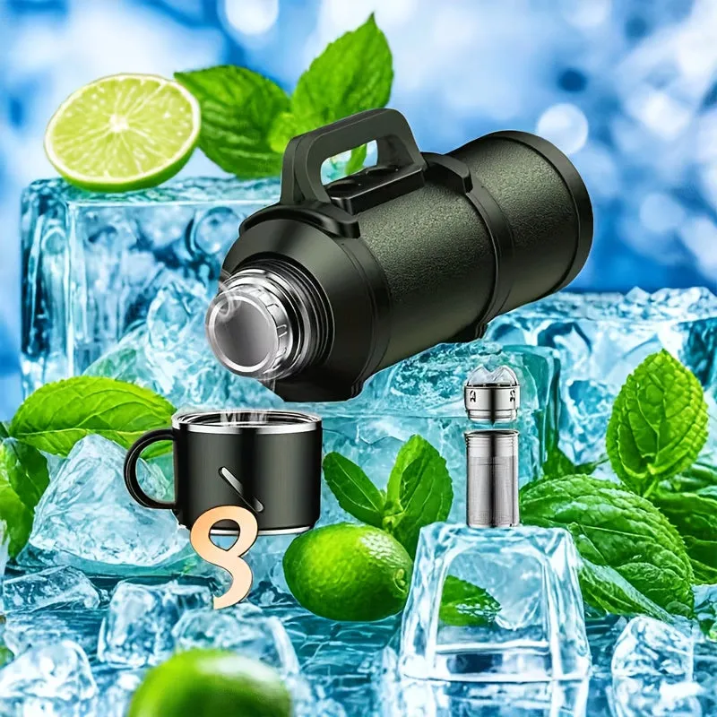 Large Capacity Insulated Water Kettle - 316 Stainless Steel, Insulated, Student, Hot Water, Outdoor Sports, Travel Kettle