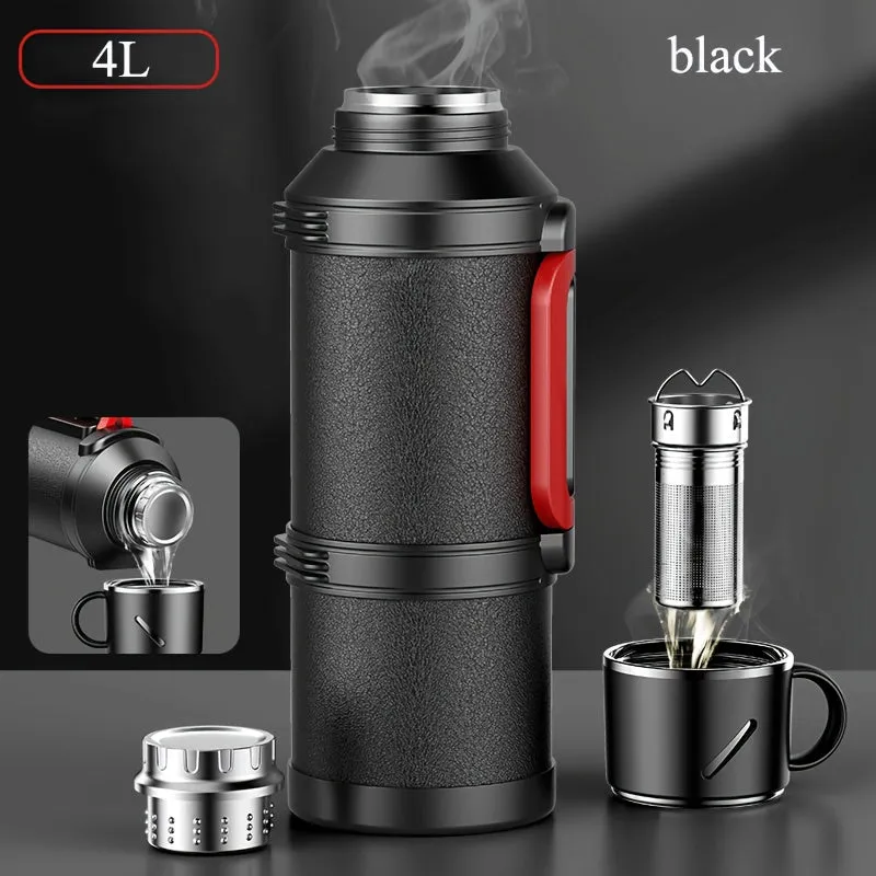 Large Capacity Insulated Water Kettle - 316 Stainless Steel, Insulated, Student, Hot Water, Outdoor Sports, Travel Kettle