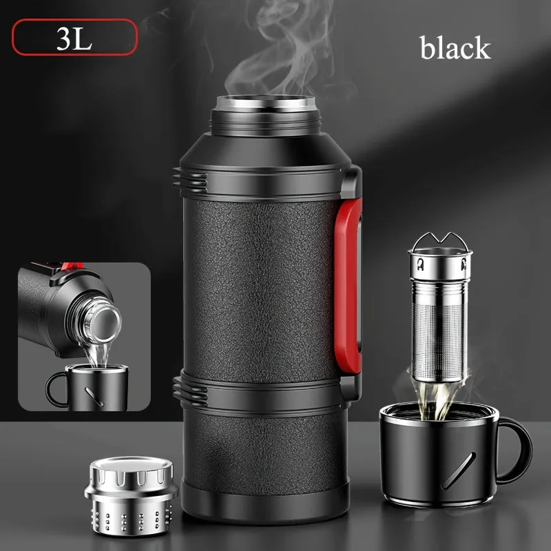 Large Capacity Insulated Water Kettle - 316 Stainless Steel, Insulated, Student, Hot Water, Outdoor Sports, Travel Kettle