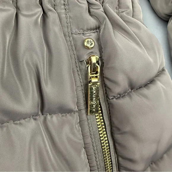 Laundry by Shelli Segal Puffer Coat – Women’s XS – Belted Waist, Faux Fur Hood