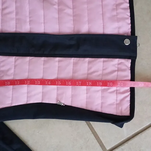 Lauren Ralph Lauren Black &amp; Pink Puffer lightweight crest jacket PS