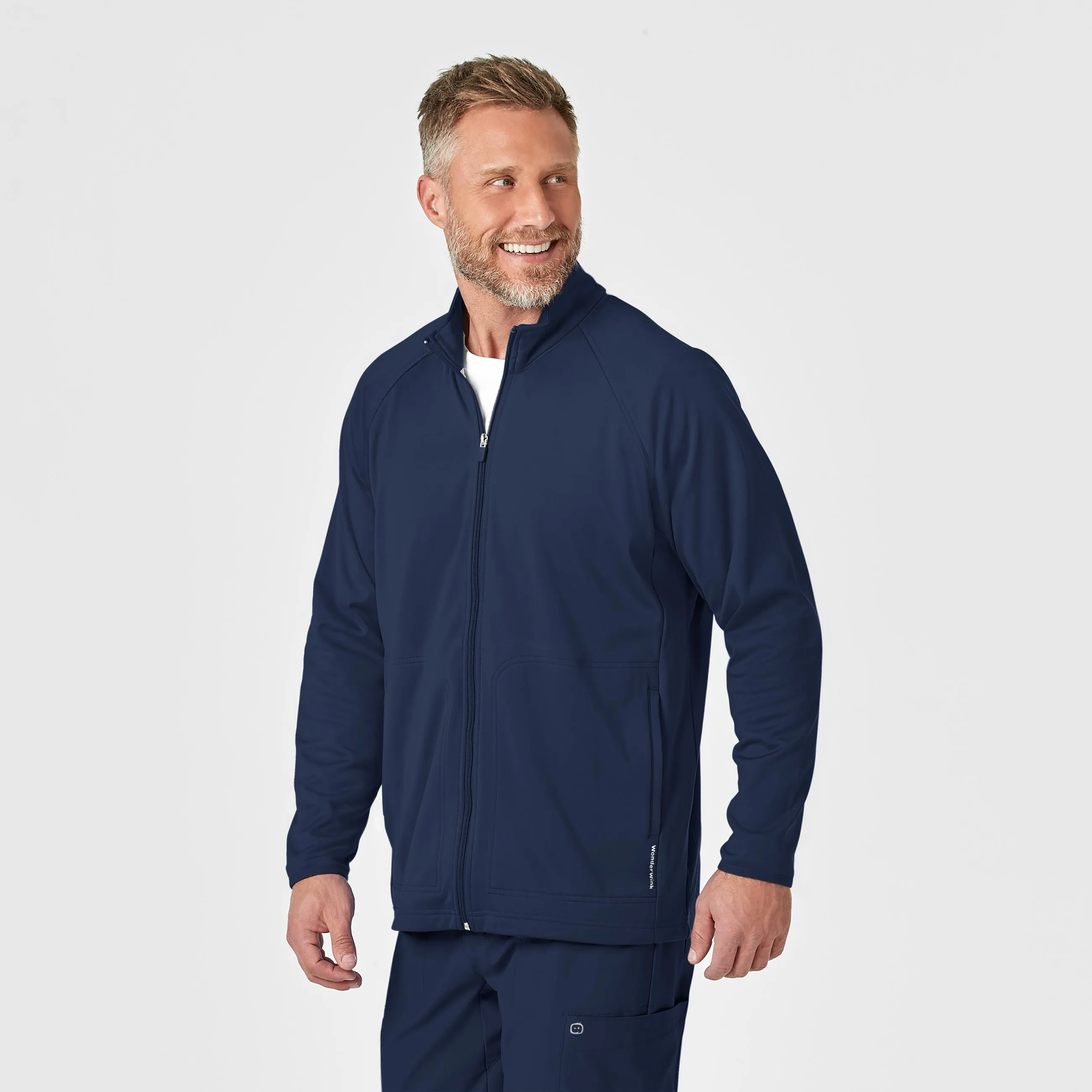 Layers 8309 Men's Fleece Full Zip Jacket Navy