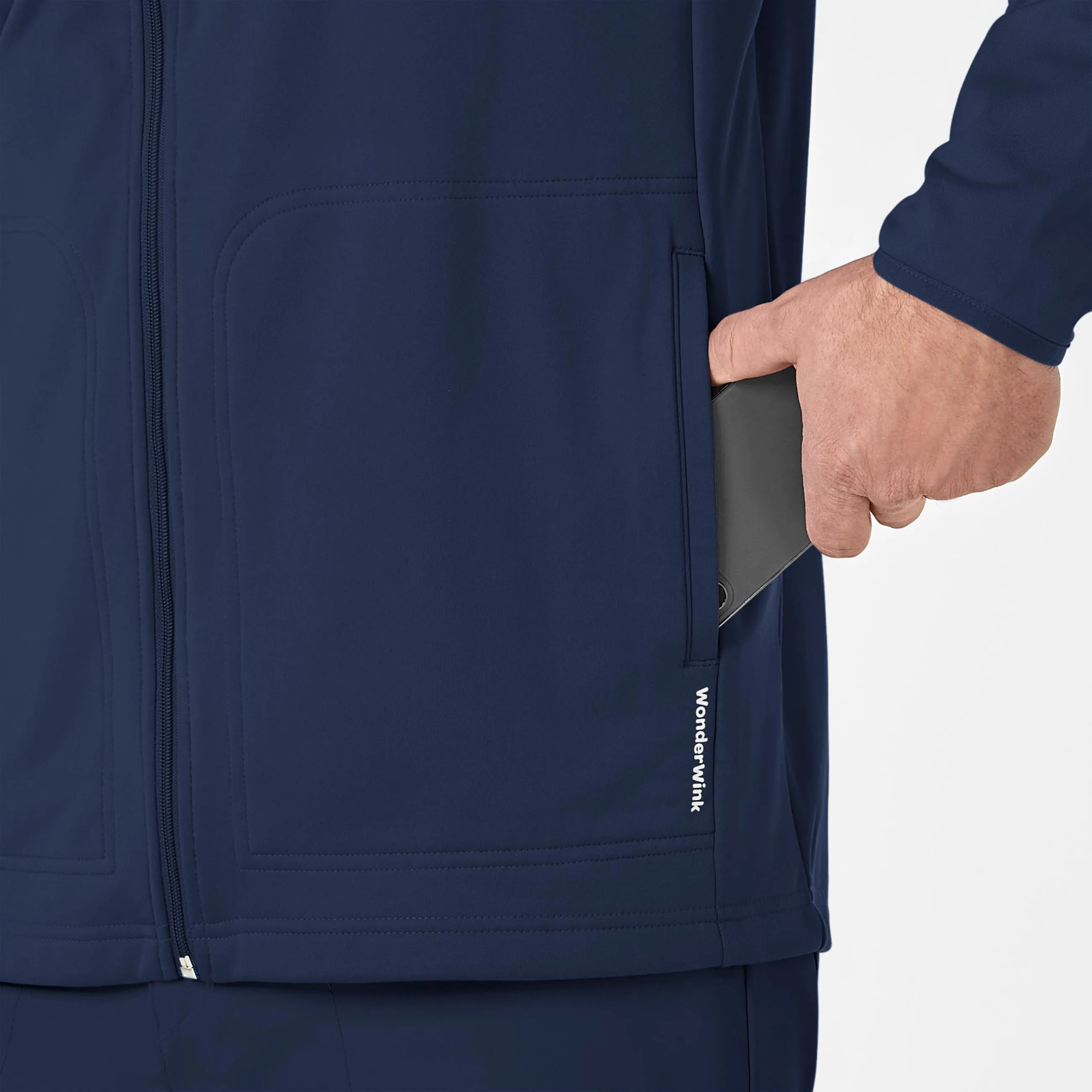 Layers 8309 Men's Fleece Full Zip Jacket Navy