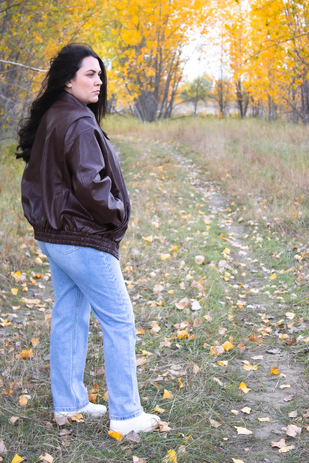 Layla Faux Leather Bomber Jacket
