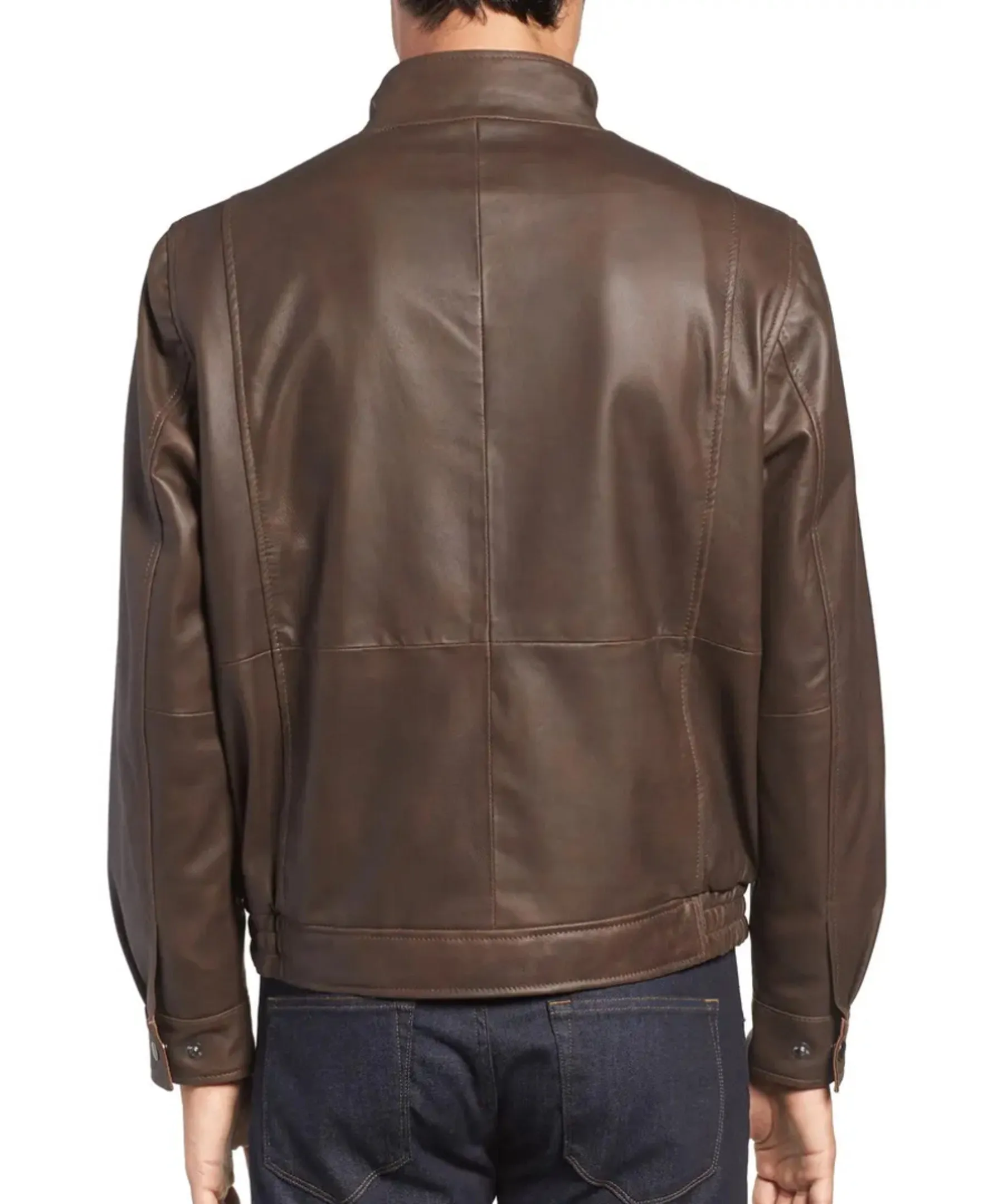 LEATHER BOMBER JACKET