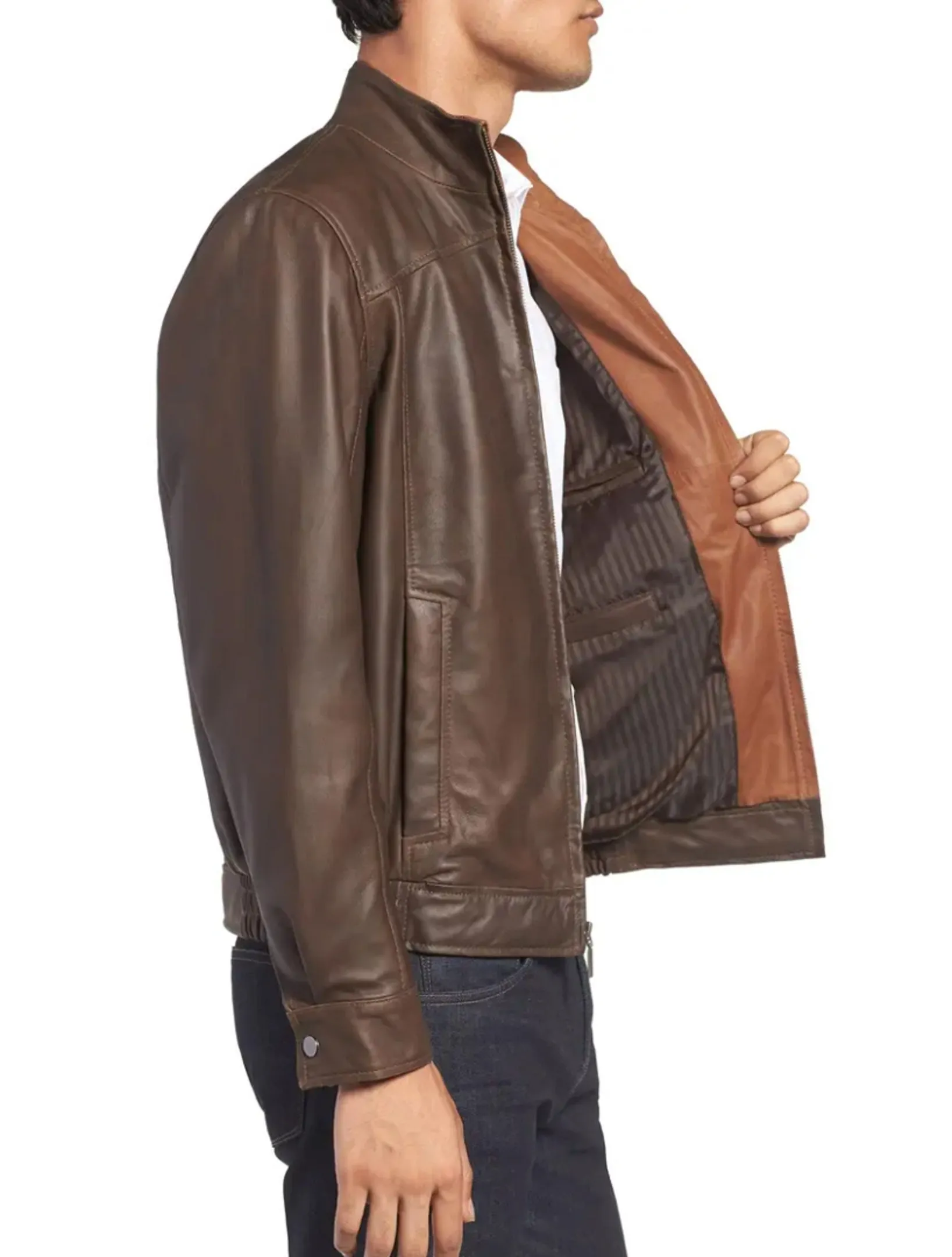 LEATHER BOMBER JACKET
