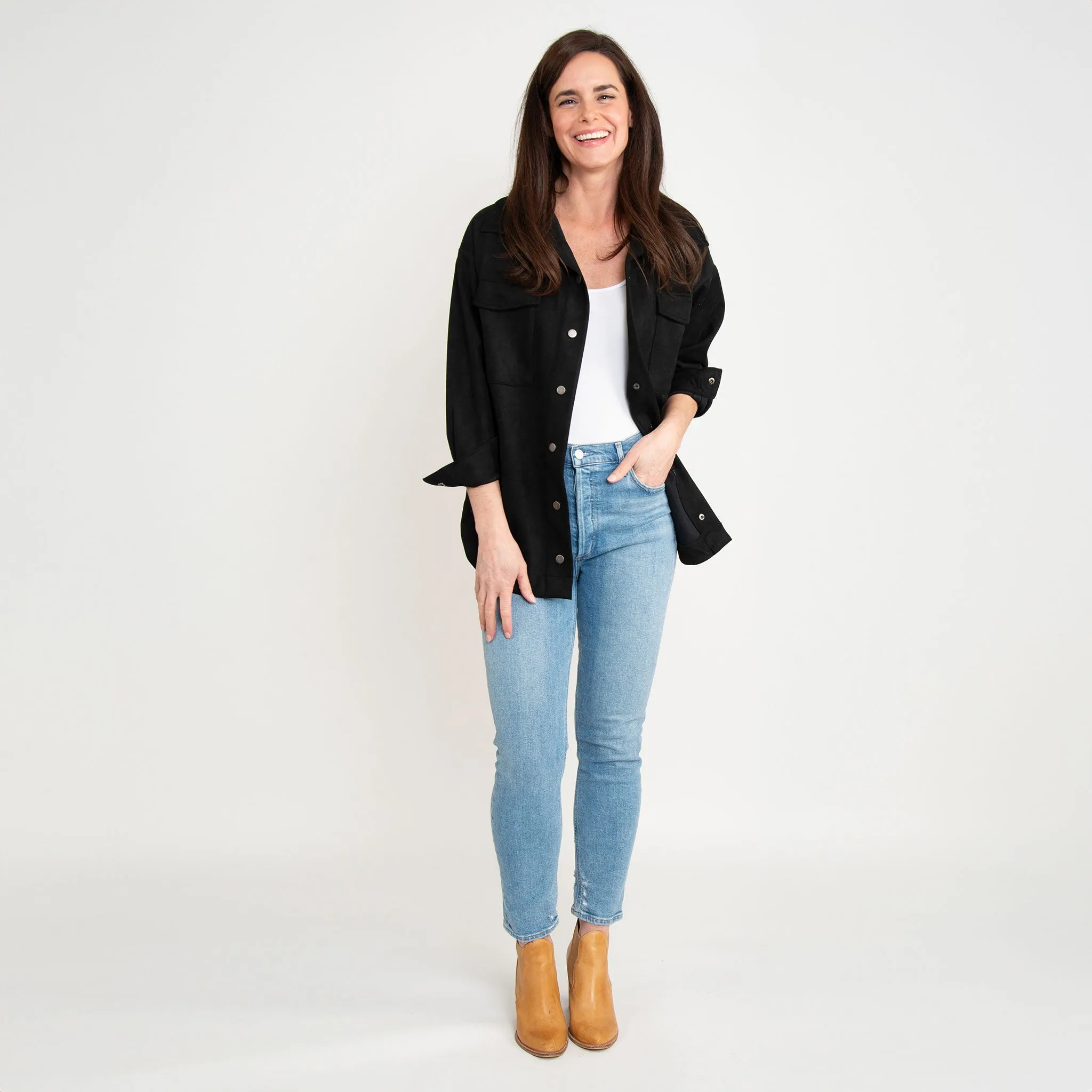 Lennox Faux Suede Shacket