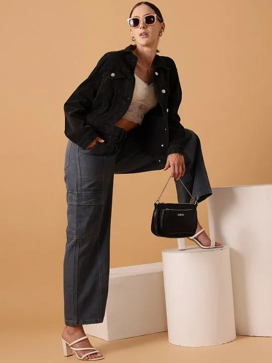 Lightweight Pure Cotton Crop Denim Jacket