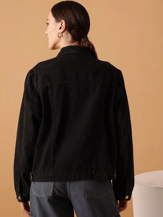 Lightweight Pure Cotton Crop Denim Jacket