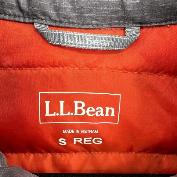 L.L. Bean Downtec water repellent puffer coat Gray Size Small